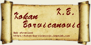 Kokan Borvičanović vizit kartica